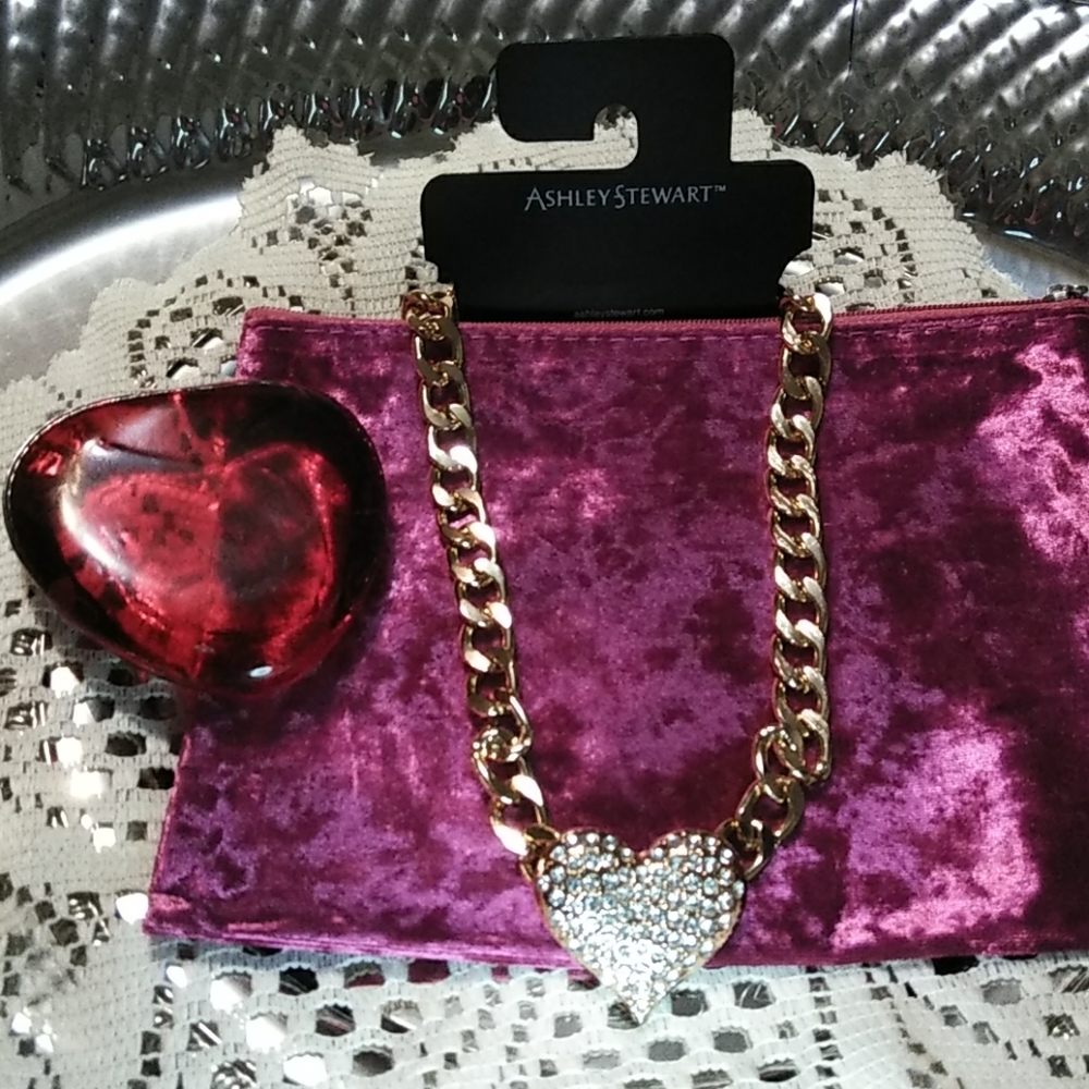 💐💖NEW ASHLEY STEWART THICK LINK CZ 💖 NECKLACE